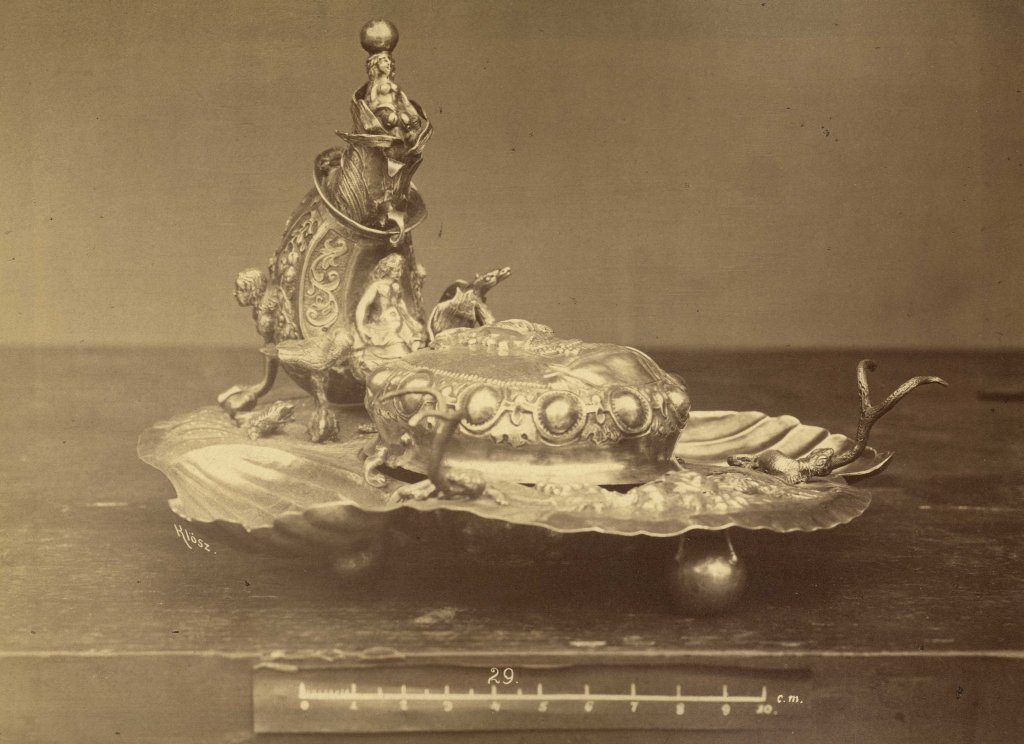 Photograph - silver ink pot with Anna Jagello's portrait from Miklós ...