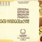 Advertisement card - Zeisser Habiger & Comp., Vienna