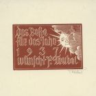 Occasional graphics - New Year’s greeting card: Das beste für das Jahr 1937 wünscht F. Teubel