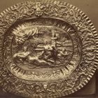 Photograph - silver-gilt platter with leather relief, at the Exhibition of Applied Arts, 1876