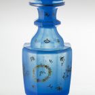 Bottle with stopper - With silver and polychrome enamel painting