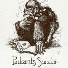 Ex-libris (bookplate) - Book of Sándor Pinterits