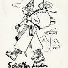 Occasional graphics - New Year's greeting: Happy New Year 1940, Andor Schaffer and his family