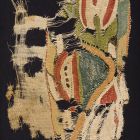 Fabric fragment - Tapestry fragment with a floral motif