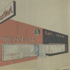 Design - showcase plan for the store of Mezőkert Szövetkezet (Co-operative of Mezőkert)