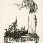 Ex-libris (bookplate) - Book of Erzsébet Dánér