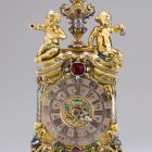 Table clock - with two putti