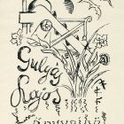 Ex-libris (bookplate) - From the books of Lajos Gulyás