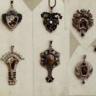 Photograph - enamelled pendants designed by Pál Horti, Turin International Exhibition of Decorative Art, 1902.