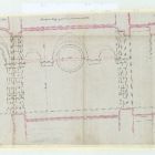 Plan - longitudinal section of the corridor on the second floor near the main staircase, Museum of Applied Arts