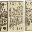 Playing card - Tarot card with views of castles