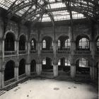 Interior photograph - the glass hall of the Museum of Applied Arts after World War II