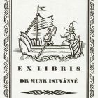 Ex-libris (bookplate) - The wife of Dr István Munk