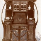 Exhibition photograph - sideboard - Alajos Polgár,  Christmas Exhibition of the Museum of Applied Arts 1899