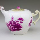 Tea pot with lid - with a spout in the shape of a dog's head
