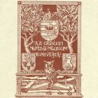 Ex-libris (bookplate) - Belongs to the Library of the Transylvanian National Museum