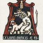 Ex-libris (bookplate) - Eroticis E. B. (Imre Bauer?)