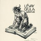 Ex-libris (bookplate) - Book of Gyula Lévay