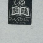 Ex-libris (bookplate) - Book of Mária