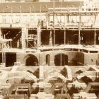 Architectural photograph - constructing the Hőgyes street wing, Museum of Applied Arts