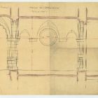 Plan - longitudinal section of the corridor on the second floor near the main staircase, Museum of Applied Arts