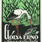 Ex-libris (bookplate) - From the library of Ernő Gólya