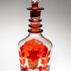 Decanter and stopper - With the Hungarian coat of arms