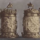 Photograph - tankards made by Sebestyén Hahn for Valentin Frank von Frankenstein government official in charge of a Székely in Sibiu, at the Exhibition of Goldsmith's Works 1884