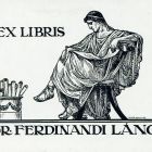 Ex-libris (bookplate) - Dr. Láng Ferdinandi