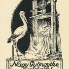 Occasional graphics - Announcement of birth: Gyöngyike Nagy has been arrived