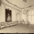 Exhibition photograph - reconstruction of a salon of the Esterhazy Castle of Fertőd at the Millennial Exhibition in Budapest, with the Maria Theresa portrait from Martin van Meytens (XLI.room)