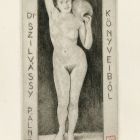 Ex-libris (bookplate) - From the books of Mrs. Pál Szilvássy