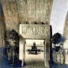 Exhibition photograph - entrance to a reading room in the second Hungarian Pavilion, Milan Universal Exposition 1906