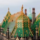 Architectural photograph - roofs at the intersection of the Üllői and Hőgyes street wing with the corner dome, Museum of Applied Arts