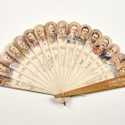 Fan (Brisé) - with the portrait of the monarchs and generals and of the Central Powers in World War I