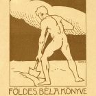 Ex-libris (bookplate) - The book of Béla Földes