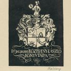 Ex-libris (bookplate) - From the library of Dr. László Középesy of Dusesd
