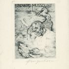 Ex-libris (bookplate) - Benito Mussolini