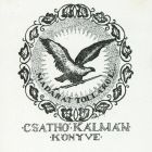 Ex-libris (bookplate) - Book of Kálmán Csathó