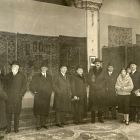 Exhibition photograph - opening of the exhibition" Old carpets from Asia Minor" in the Museum of Applied Arts