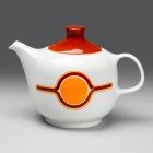 Teapot with lid (part of a set) - Part of the Bella-207 tableware set with transfer print (decal) pattern