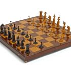 Games set - chess, draughts and so caleed hammer and bell game