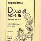Műlap - for the shoe merchant Mór Dóczi