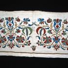Fragment of a sheet edge - with aristocratic embroidery