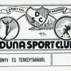 Ex-libris (bookplate) - Duna Sport Club book and maps