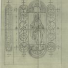 Plan - book binding for the work "Szent Erzsébet életútja" (The life of St. Elizabeth) by Emile Horn, in two versions