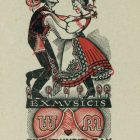 Ex-libris (bookplate) - Ex musicis Wiki und Max Kislinger