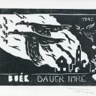 Occasional graphics - New Year's greeting: Happy New Year 1940, Imre Bauer