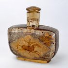 Bottle with stopper - with Persian equestrian