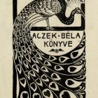 Ex-libris (bookplate) - The book of Béla Aczek